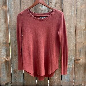 NATURAL REFLECTION Women's Rust Orange Waffle Long Sleeve Sweater Size Small